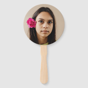 Éventail Visage personnalisé amusant sur une poignée photo