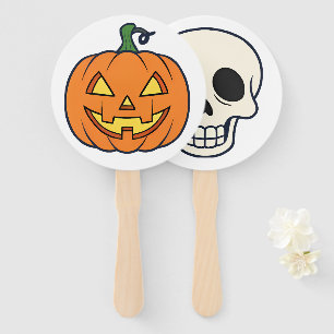 Éventail Visages des bâtons d'Halloween - Props de fête à d