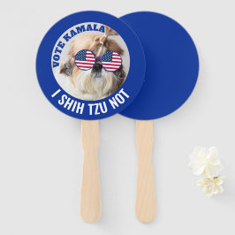Éventail Vote Kamala USA flag Shih Tzu Pas mignon chien