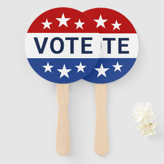 Éventail Votez élection rouge et bleue