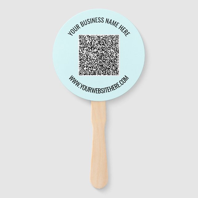 Éventail Votre code QR et votre ventilateur à main personna (Dos)