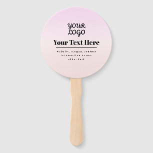 Éventail Votre logo et texte Ombré rose et pêche