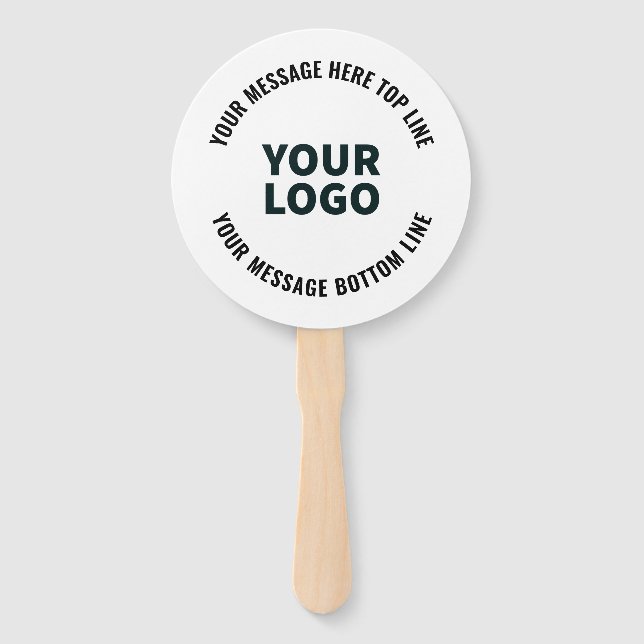 Éventail Votre logo ou image | Texte modifié en gras (Devant)