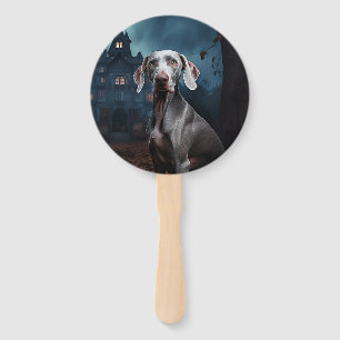 Éventail Weimaraner Halloween Épouvantable