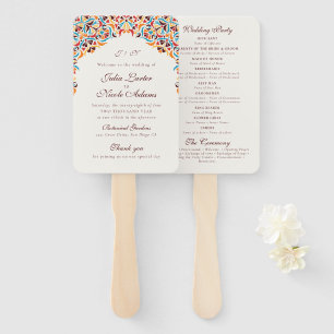 Éventail Whimsical Luxury ivoire Floral Style Mariage front