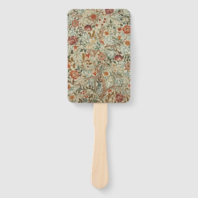 Éventail William Morris Acanthus Broderie Motif Floral (Devant)