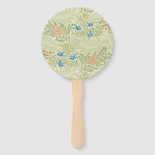Éventail William Morris Larkspur Motif floral (Devant)