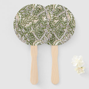 Éventail William Morris Windrush fleurs florales classique