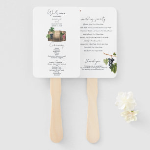 Éventail Wine Barrel Winery Vineyard Wedding Programme