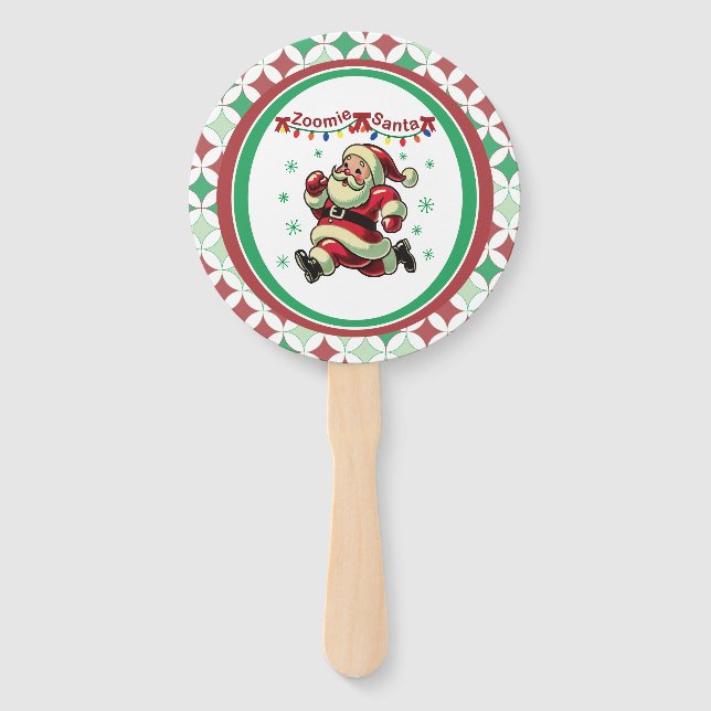 Éventail Zoomie Santa Christmas (Devant)