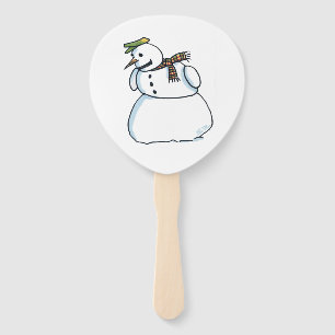 Éventails à main bonhomme de neige