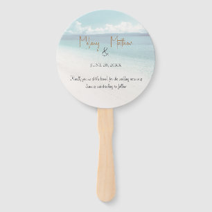 Éventails de mariage bord de mer océan bord de pla