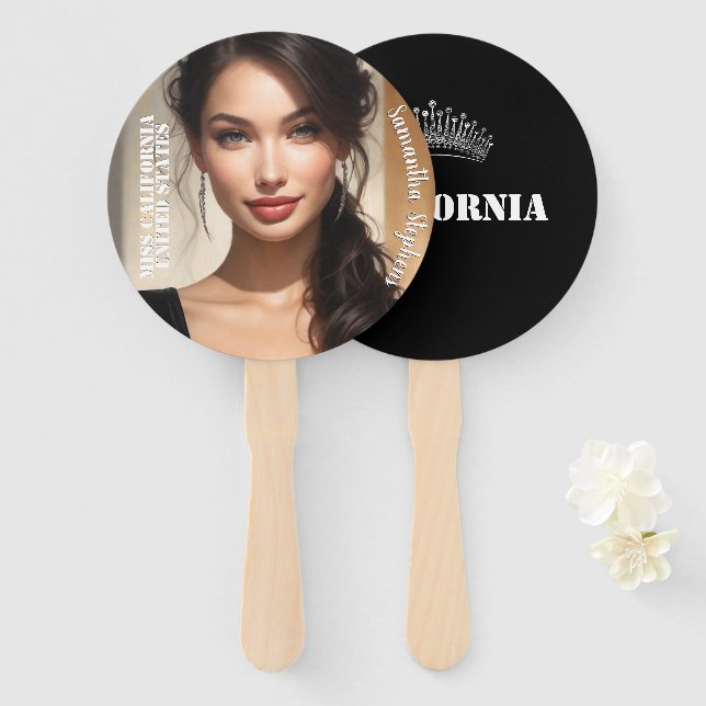 Éventails de supporters de concours de beauté de s (Devant et derrière)