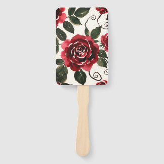 Éventails ensemble de roses rouges foncées