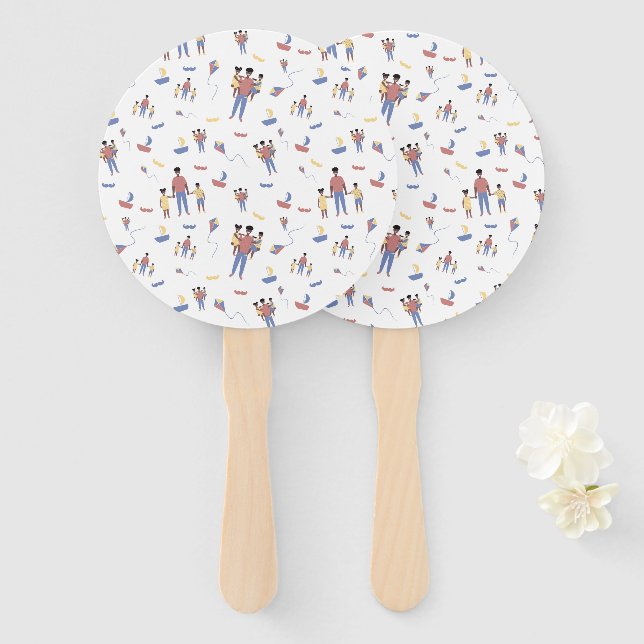 Éventails pour la Fête des Pères (Devant et derrière)