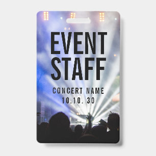 Eventpersonal-Foto Custom Name Lights Konzert Ausweis