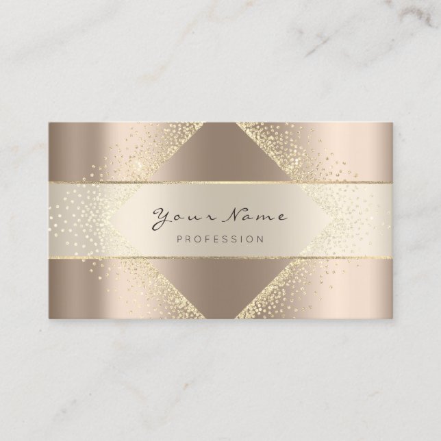 Eventplaner Blogger Funkelnd Gold Floral Crystals Visitenkarte (Vorderseite)