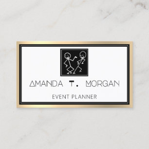 Eventplaner Dance Wedding Blogger Modernes Gold Visitenkarte