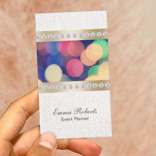 Eventplaner Gold & Diamond Streifen, klassische Le Visitenkarte