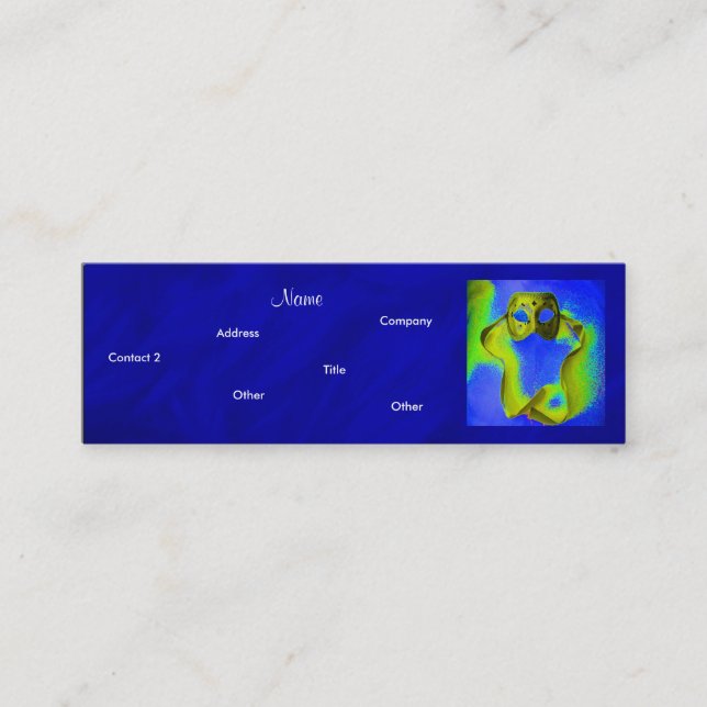 Eventplaner - Masquerade Mini Visitenkarte (Vorderseite)