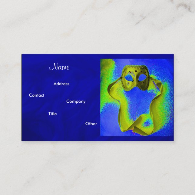 Eventplaner - Masquerade Visitenkarte (Vorderseite)