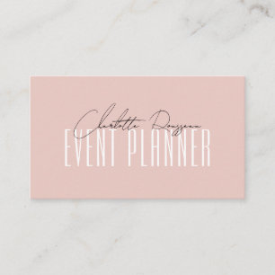Eventplaner Moderne Typografie Drehbuch Rosa Visitenkarte