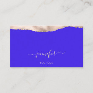 Eventplaner QR Code Pulver Blush Royal Blue Visitenkarte