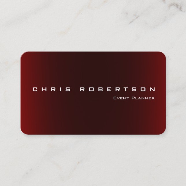 Eventplaner Red Attractive Trendy Business Card Visitenkarte (Vorderseite)