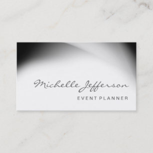 Eventplaner Script Grau Muster Business Card Visitenkarte