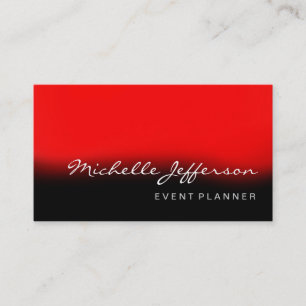 Eventplaner-Skript Rot Schwarze Visitenkarte