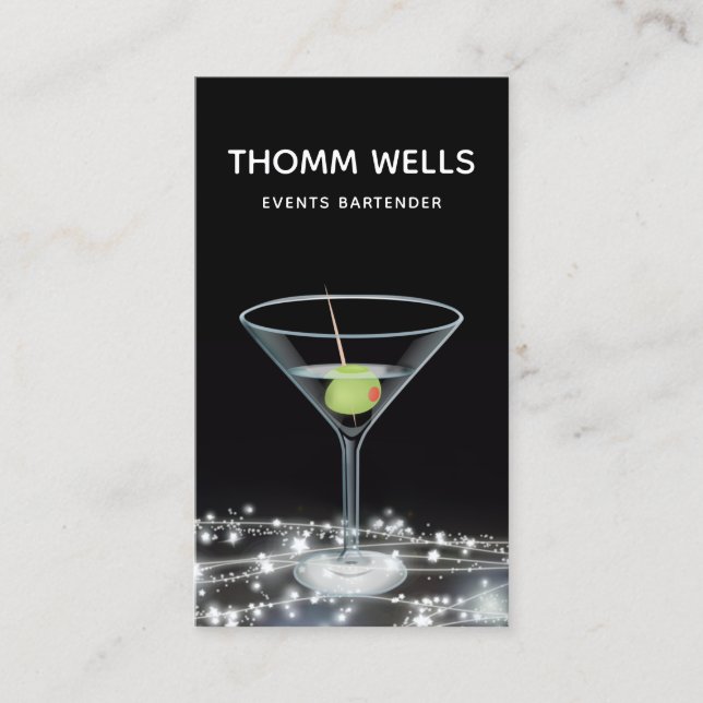 Events Barkeeper Festivals Visitenkarte (Vorderseite)