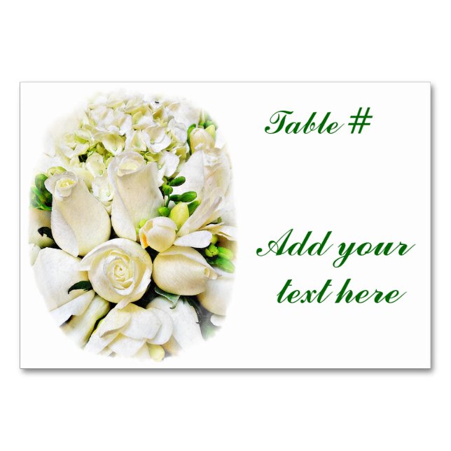 Eventuelle Fälle, White Rose_ Tischnummer (Vorderseite)