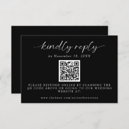 Ever after Wedding Minimal QR Code Kindly Antwort 