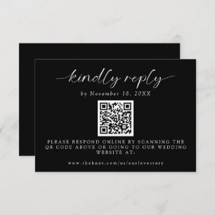 Ever after Wedding Minimal QR Code Kindly Antwort