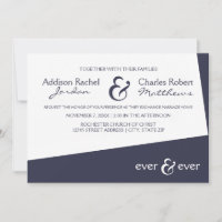 Ever & Ever Blue Angle - Hochzeitseinladung