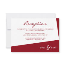 Ever & Ever Burgund Angle - Einladung von Empfänge