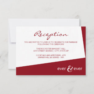 Ever & Ever Burgund Angle - Einladung von Empfänge