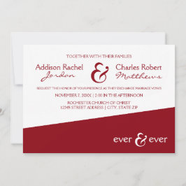 Ever & Ever Burgundy Angle - Einladung zur Hochzei
