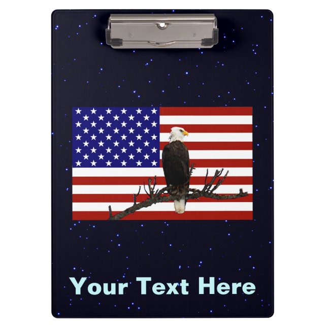 Ever Vigilant Bald Eagle Klemmbrett (Vorderseite)