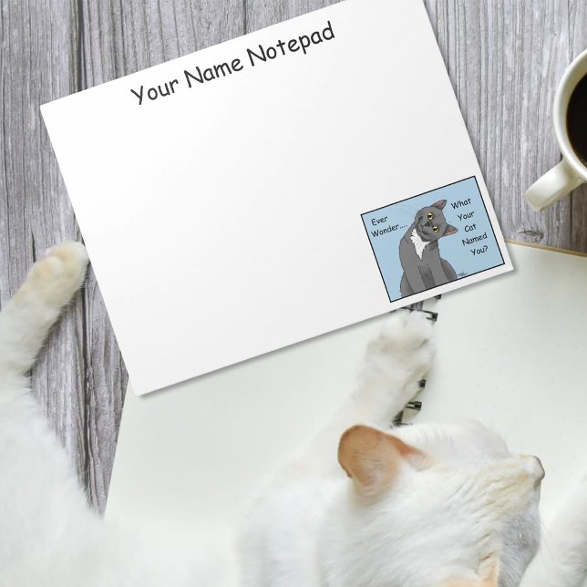 Ever Wonder Neugierig Cat Blue Notizblock (Von Creator hochgeladen)
