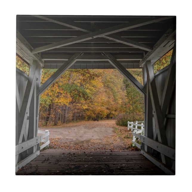 Everatt Road Covered Bridge Fliese (Vorderseite)
