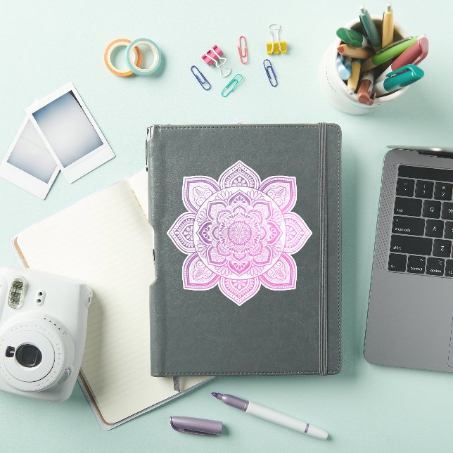 Everbloom Mandala Custom-Cut Vinyl Sticker (Couverture iPad)