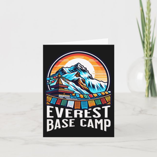 Everest Base Camp Gebet Flags Nepali Himalayan Hi Karte (Vorderseite)