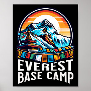 Everest-Basislager Gebetsflaggen Nepali Himalaya H Poster