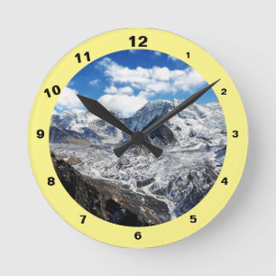 Everest Trail views - The Himalayas, Nepal Runde Wanduhr