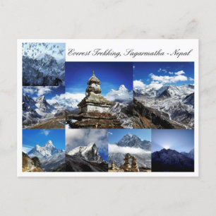 Everest Trekking, Sagarmatha Park, Himalayas Nepal Postkarte