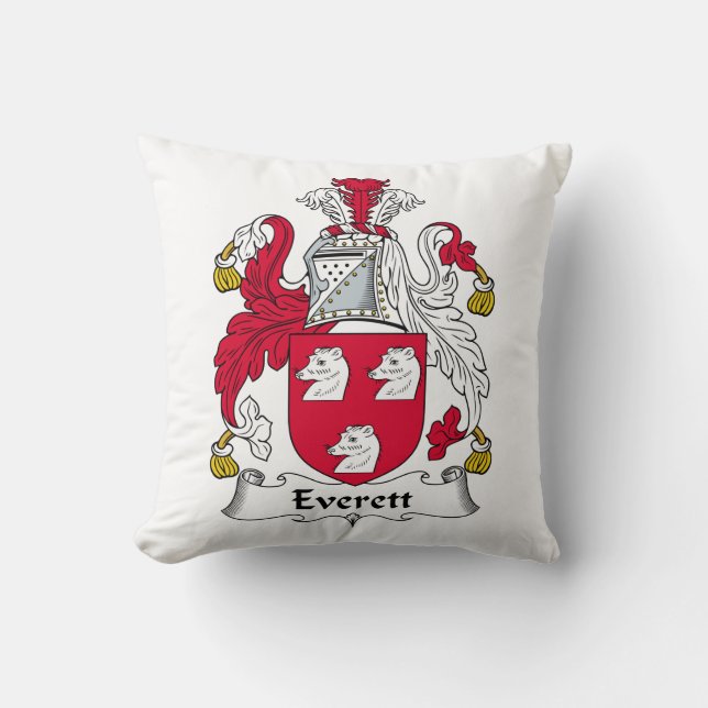 Everett Familienwappen Kissen (Vorderseite)