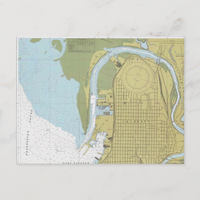 Everett Harbour Washington Puget Sound Postcard Postkarte (Vorderseite)