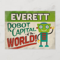 Everett Washington Robot - Funny Vintag