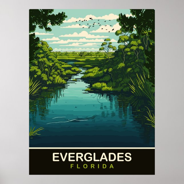 Everglades, Florida, Reisen Poster (Vorne)